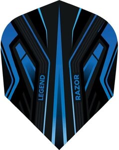 Legend Razor Dart Flights - 100 Micron - No2 - Std - Aqua Blue