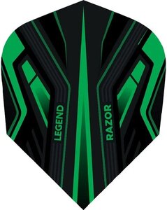 Legend Razor Dart Flights - 100 Micron - No2 - Std - Green