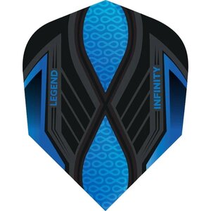  Legend Infinity Dart Flights - 100 Micron - No2 - Std - Aqua Blue