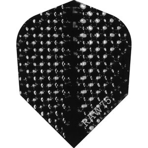 Designa Dart Flights - Raw 75 - 75 Micron - Std - Dimplex - Black