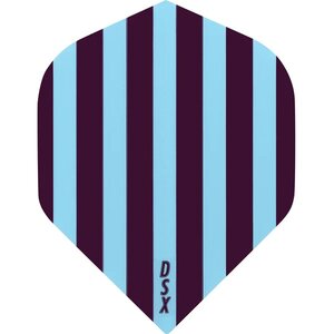 Dart Flights - Designa DSX Football - No2 - Std - Black/Light Blue