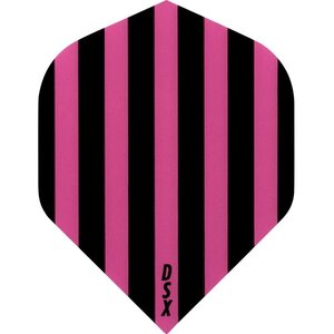 Dart Flights - Designa DSX Football - No2 - Std - Black/Pink