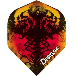 Designa Dart Flights - Extra Strong - Std - Twin Skulls