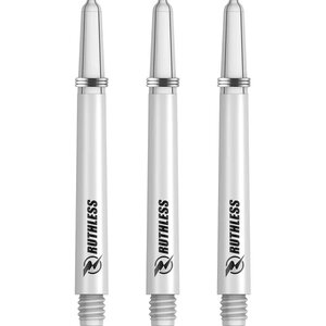 Ruthless RX - Ruthless Deflectagrip Dart Shafts - Medium -Nylon-White