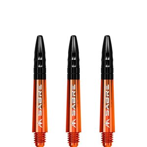 Mission Sabre Shafts - Polycarbonaat Dart Shafts - Short - Orange- Black Top