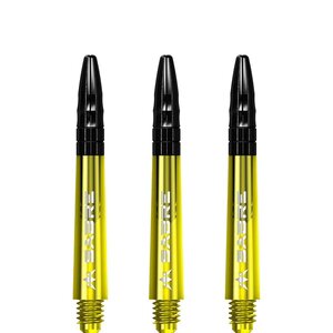 Mission Sabre Shafts - Polycarbonaat Dart Shafts - Inbetween - Yellow - Black Top