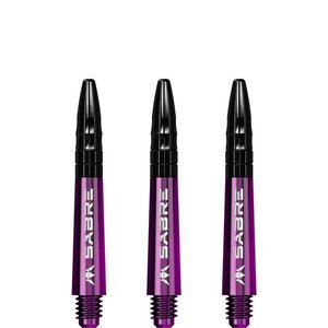 Mission Sabre Shafts - Polycarbonaat Dart Shafts - Short - Purple- Black Top