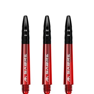 Mission Sabre Shafts - Polycarbonaat Dart Shafts - Inbetween - Red - Black Top