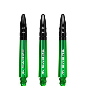 Mission Sabre Shafts - Polycarbonaat Dart Shafts - Inbetween - Green - Black Top