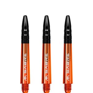 Mission Sabre Shafts - Polycarbonaat Dart Shafts - Inbetween - Orange - Black Top