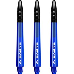 Mission Sabre Shafts - Polycarbonaat Dart Shafts - Medium - Blue - Black Top