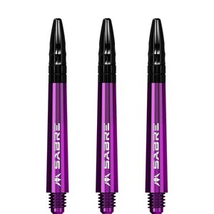 Mission Sabre Shafts - Polycarbonaat Dart Shafts -Inbetween+ - Purple - Black Top