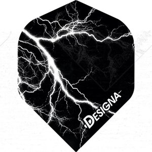 DESIGNA LIGHTNING STRIKE DART FLIGHTS - EXTRA STRONG - STD - White