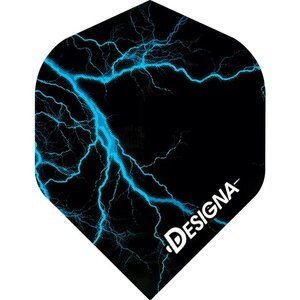 DESIGNA LIGHTNING STRIKE DART FLIGHTS - EXTRA STRONG - STD - Blue