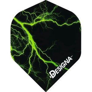 DESIGNA LIGHTNING STRIKE DART FLIGHTS - EXTRA STRONG - STD - Green