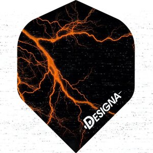 DESIGNA LIGHTNING STRIKE DART FLIGHTS - EXTRA STRONG - STD - Orange