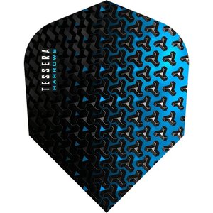 HARROWS TESSERA DART FLIGHTS - NO6 - STD - BLUE