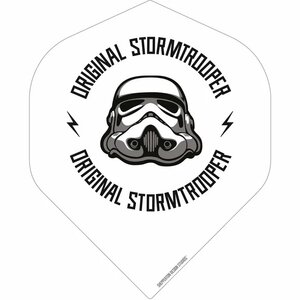 ORIGINAL STORMTROOPER DART FLIGHTS - OFFICIAL LICENSED - NO2 - STD - LOGO ON WHITE