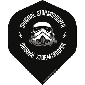 ORIGINAL STORMTROOPER DART FLIGHTS - OFFICIAL LICENSED - NO2 - STD - LOGO ON BLACK