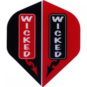 RUTHLESS - WICKED - DART FLIGHTS - 100 MICRON - NO2 - STD - Red