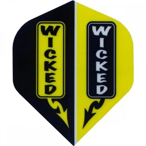 RUTHLESS - WICKED - DART FLIGHTS - 100 MICRON - NO2 - STD - Yellow