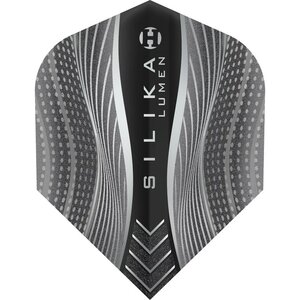 HARROWS SILIKA DART FLIGHTS - TOUGH CRYSTALINE COATED - STD - NO6 - LUMEN MIX - Black